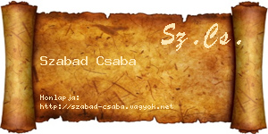 Szabad Csaba névjegykártya