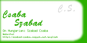 csaba szabad business card